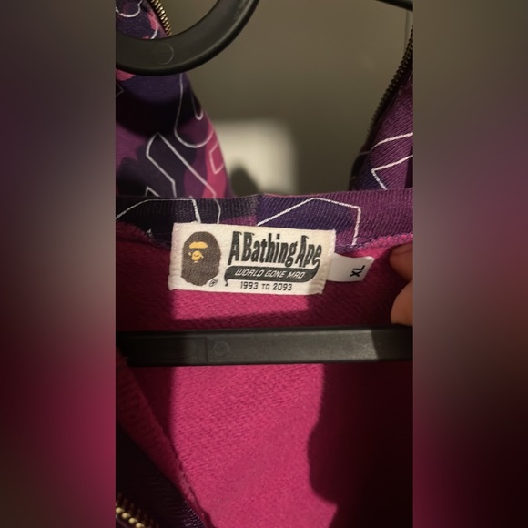 ASNKA BAPE FULL ZIP UP SWEATER (rare) - Picture 4 of 7